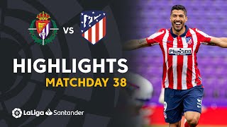 Resumen de Real Valladolid vs Atlético de Madrid 12 [upl. by Petty]