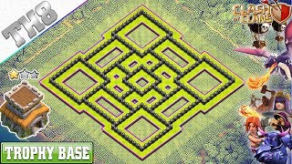 NEW BEST Town Hall 8 TH8 HybridTrophy Base COPY Link TH8 Base Defense  Clash of Clans [upl. by Nasah329]