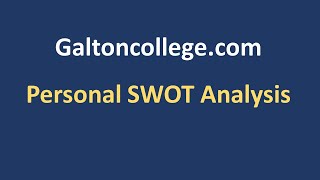 Personal SWOT Analysis [upl. by Marcellus]