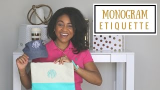 The Ultimate Monogram Etiquette Guide [upl. by Devinne]