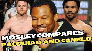 Shane Mosley Reveals Who Hits Harder Manny Pacquiao vs Canelo Alvarez [upl. by Longerich317]