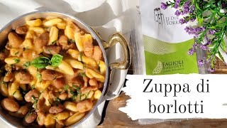 Zuppa di fagioli borlotti semplice densa e cremosa [upl. by Spain840]