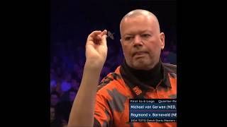 Raymond van Barneveld 131 finish against Michael van Gerwen during the Toto Dutch Datch Masters 2024 [upl. by Esirehs]