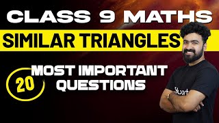 Class 9 Maths  6Similar Triangles 20 Most Important Questions  Eduport [upl. by Ahsila]