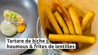 Tartare de biche houmous amp frites de lentilles [upl. by Drye]