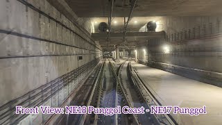 Happy Opening C851E Front Tunnel View of North East Line NEW NE18 Punggol Coast  NE17 Punggol [upl. by Olivier]