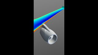 Pressure over an aircraft wing animated turntable [upl. by Bohman]