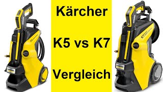 Kärcher K5 vs K7 Hochdruckreiniger Vergleich Test  50 mehr Reinigungsleistung [upl. by Ilah329]