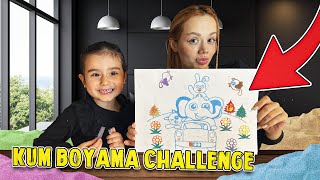 ANNEMLE KUM BOYAMA CHALLENGE  AĞLADIM  GamzeKarta [upl. by Aenitsirhc]