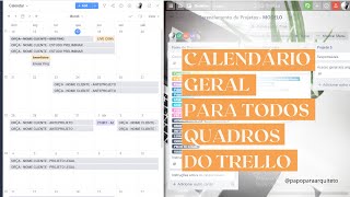 1 CALENDÁRIO geral de todos os QUADROS do TRELLO [upl. by Cacie336]