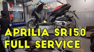 Aprilia SR150 Service After Ladakh Trip [upl. by Ailhad]