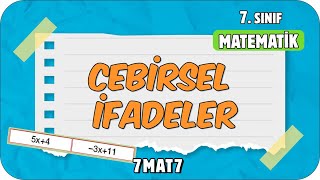 Cebirsel İfadeler 📘 tonguçCUP 2Sezon  7MAT7 2024 [upl. by Oigufer]