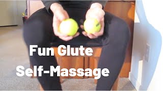 Glute Hamstring SelfMassage on Tennis Balls Do It While You View It [upl. by Notneb]