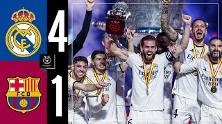 Real Madrid 41 FC Barcelona  HIGHLIGHTS  Spanish Super Cup final [upl. by Akienom615]