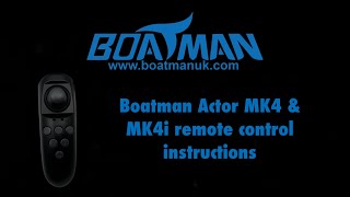 Boatman Actor MK4 amp MK4i compass remote control instructions [upl. by Haduj14]