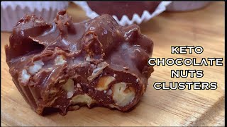 KETO CHOCOLATE NUTS CLUSTERS  NO SUGAR ADDED [upl. by Hummel]