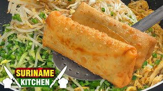 Surinaamse Ouderwetse Loempia Recept Met Eigen Vulling  Eigen Deeg  Spring Roll Filling  Dough [upl. by Stormy]