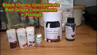 Wilko Black Cherry Wine Concentrates amp Finings 80 Homebrew Beer [upl. by Aihsyla]