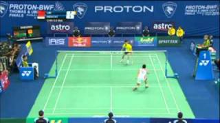 Lin dan net Play in Thomas Cup 2010 [upl. by Ahpla]