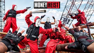 PARKOUR VS MONEY HEIST 6  BAD GUYS No ESCAPE as POLICE close in from all sides  Epic POV [upl. by Atteyek]