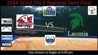 Weyauwega Fremont at Laconia WIAA Div 3 Regional Semifinal 102424 [upl. by Enhpad775]