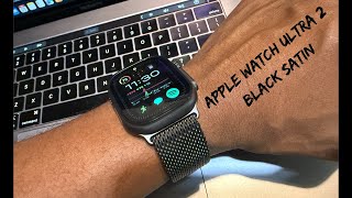 Black Satin Apple Watch Ultra 2 Unboxing [upl. by Eelyac]