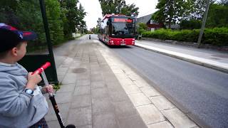 Sweden Stockholm ride with bus no 704 from Prostvägen to Huddinge Station [upl. by Jonette]