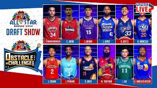 Obstacle and threepoint shootout participants  PBA 2024 AllStar Draft [upl. by Sudnak]