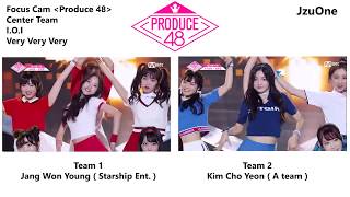 Focus cam Produce 48 center team IOI very very very Jang WonYoung and Kim ChoYeon [upl. by Brandwein]