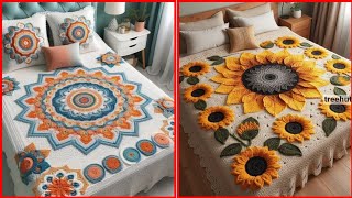 Stunning Crochet Flower Bedsheet Designs Unique Crochet Bedspread Patterns [upl. by Marys]