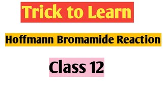 Trick to learn Hoffman bromamide degradation Reaction Amine class 12 [upl. by Landes]