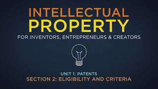 Lecture 6 Criteria For Patenting [upl. by Halyahs56]