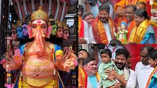 CM Revanth Reddy Attend Khairathabad Ganesh 1st Pooja  Khairathabad Ganesh Modati Pooja Completed [upl. by Panter]