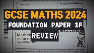 GCSE Maths 2024 Paper 1F review Edexcel [upl. by Eitirahc]