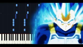 Dragon ball Super OST ep 123  Vegetas new form Piano tutorial  SHEETS  Synthesia [upl. by Raynard]