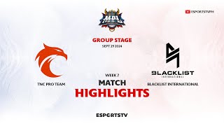 TNC Pro Team vs Blacklist International HIGHLIGHTS MPL PH S14  BLCK VS TNC ESPORTSTV [upl. by Flannery]