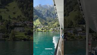 Switzerland🇨🇭 Beautiful Nature Lake Lucerne Cruise Bauen to IsletenIsenthal Bauen Uri Shorts [upl. by Demitria]