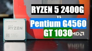 Uji Performa Ryzen 5 2400G vs PentiumG4560  GT 1030 [upl. by Ased]