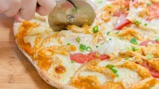 Buffalo Chicken Pizza Recipe  Uses for Leftover Chicken [upl. by Rick]