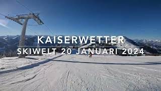 Kaiserwetter SkiWelt 20 januari 2024 [upl. by Rydder]