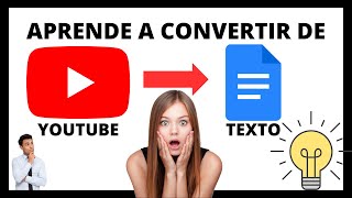 CONVIERTE UN VIDEO DE YOUTUBE EN TEXTO  CONVERTIDOR DE YOUTUBE A WORD  CONVERTIDOR DE YOUTUBE [upl. by Nepil887]