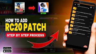 Real cricket 20 Patch Applying Process 🔥 How to download RC20 V4 Patch  Rc25 Download [upl. by Abert811]