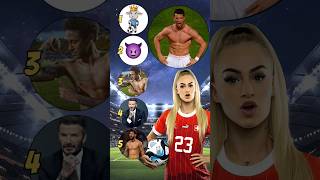 Ronaldo vs Messi vs Neymar vs David Beckham  Alisha Lehmann Ranks Handsome Players [upl. by Asinet694]