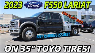 2023 Ford F550 On 35s  CM Flat Deck Body I had No Idea This Was Possible [upl. by Karub73]