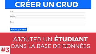 3  Créer un CRUD en Laravel 10  Ajouter un étudiant dans la base de données [upl. by Elayor]