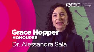 Diversity in Tech Awards 2024  Grace Hopper Award recipient Dr Alessandra Sala [upl. by Pennebaker]