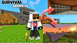 SURVIVAL SERIES 6  MINECRAFT  FASSUGAMING viral survivalseries furnaceroom wall village [upl. by Acenes]