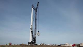 Wind Farm Construction  ACCIONA installs the first AW3000 3MW nacelle in North America [upl. by Eilime]