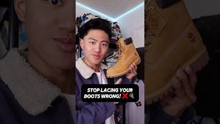 How To Correctly Lace Timberland Boots Loose Lacing Tutorial [upl. by Roxi]