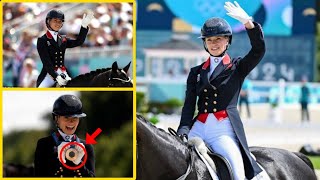 GB’s Lottie Fry wins second Olympics dressage bronze in individual freestyle [upl. by Nohsal]